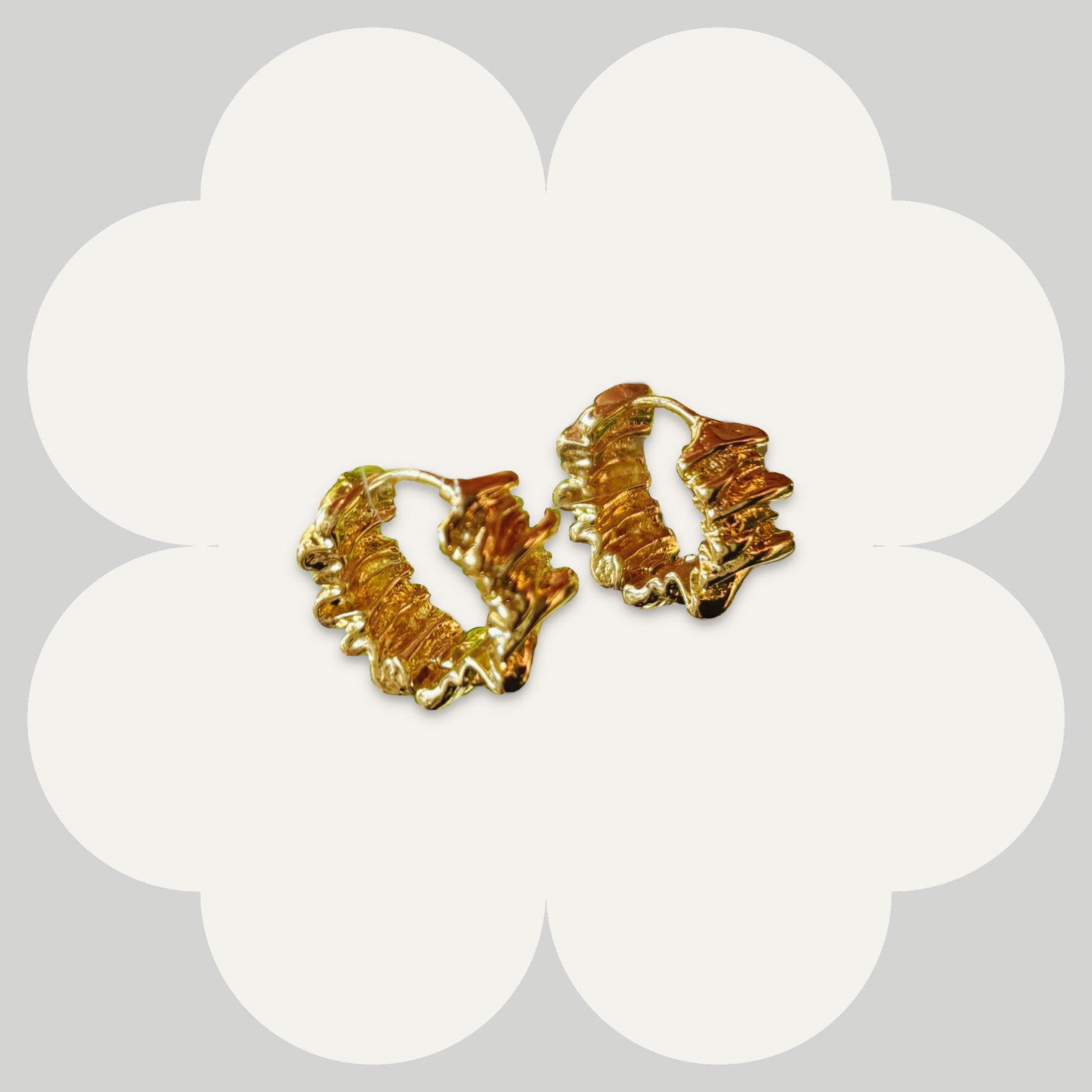 crinkled hoop earrings