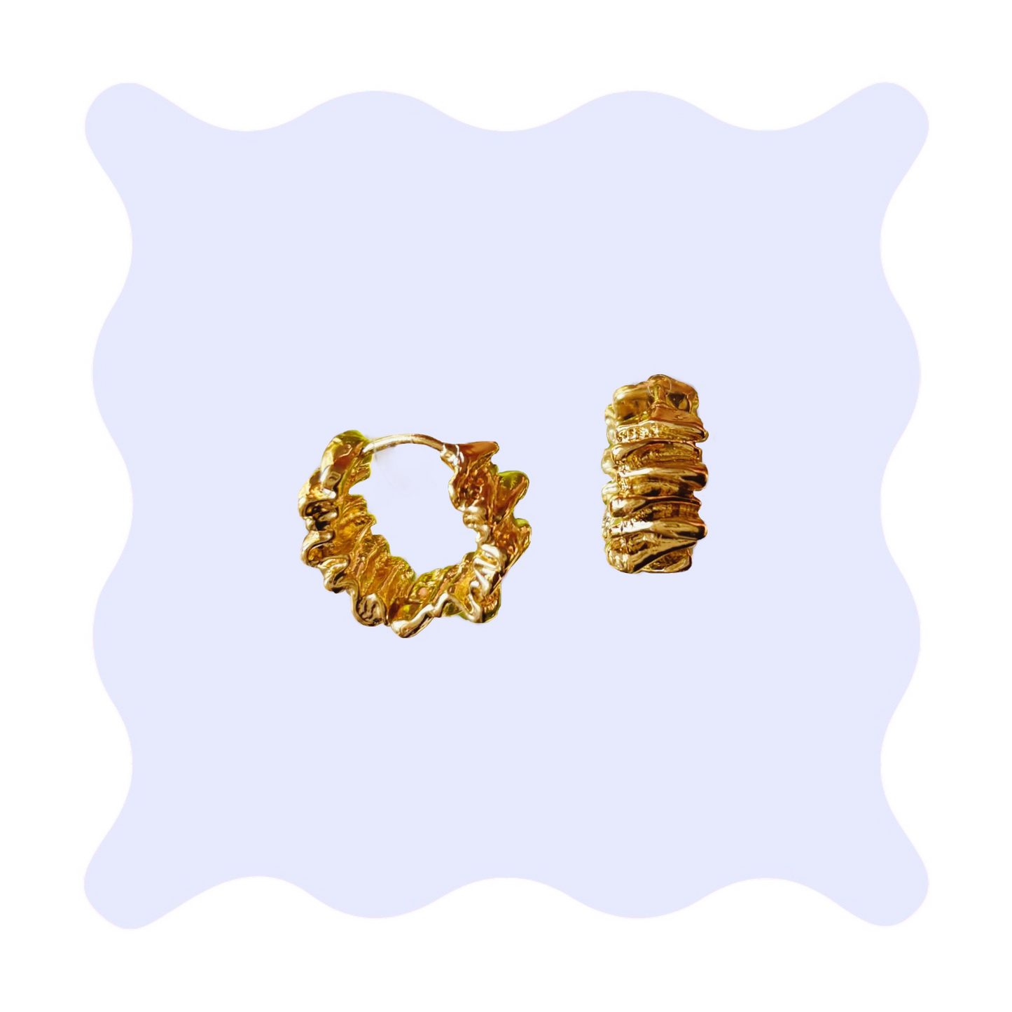crinkled hoop earrings